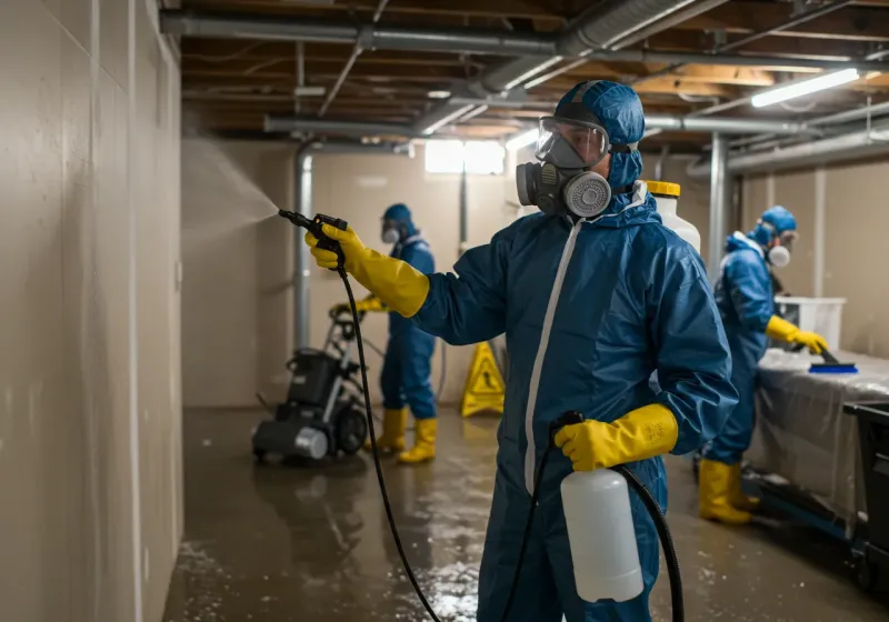 Basement Sanitization and Antimicrobial Treatment process in Opelika, AL